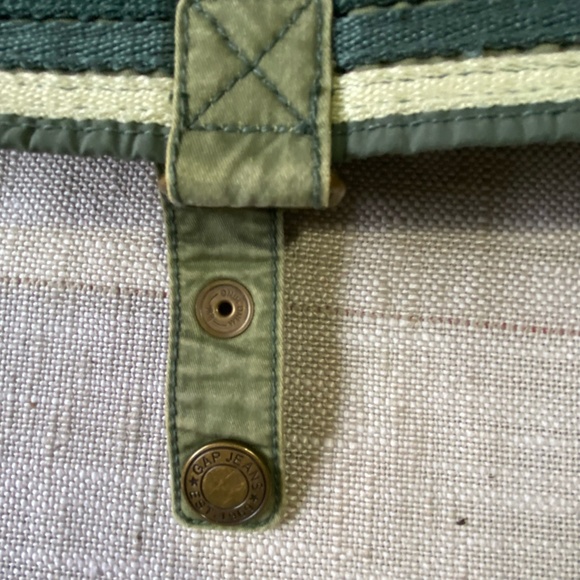 Gap Vintage Green Cotton Crossbody Casual Travel Bag - Picture 5 of 16